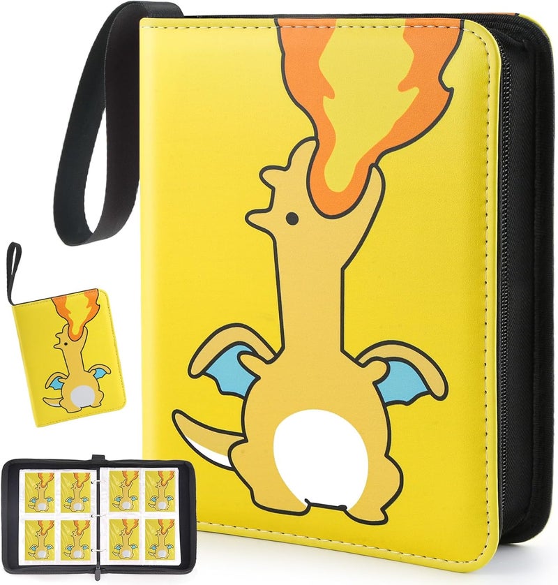 Daisiki Premium Trading Card Binder 400 Pockets Card Holder with 50 Removable Sleeves, Collection Binder Album Book with Zipper for Game Cards - Image 1
